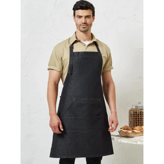 Jeans Stitch Denim Bib Apron