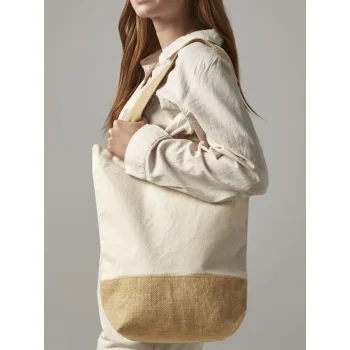 Jute Base Canvas Shopper