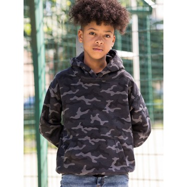 KIDS CAMO HOODIE 70%C 30%P