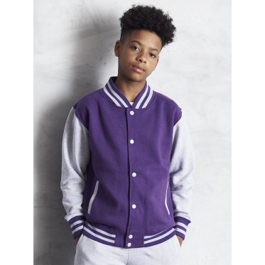 KIDS VARSITY JACKET 80%C 20%P