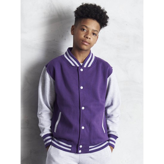 KIDS VARSITY JACKET 80%C 20%P