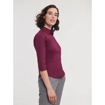 Ladies' 3/4 Sleeve Easy Care Fitted Shirt