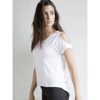 LADIES DROP TAIL TOP 65%C 35%P