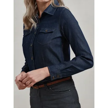 Ladies'' Jeans Stitch Denim Shirt