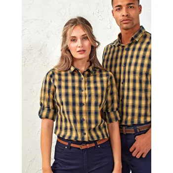 Ladies' LSL 'Mulligan' Check Cotton Bar Shirt     t