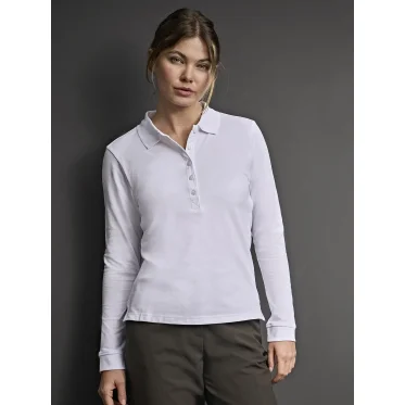 Ladies Luxury Stretch Long Sleeve Polo