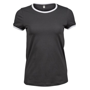 Ladies Ringer Tee 100%C