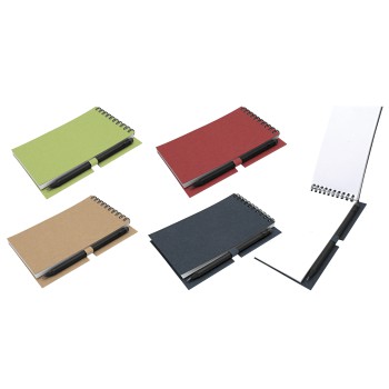 LOCKED blocco 224 pg. neutro, in vivella bicolore, con passante a contrasto e matita. Astuccio di confezione.