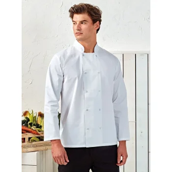 Long Sleeve Press Stud Chef''s Jacket