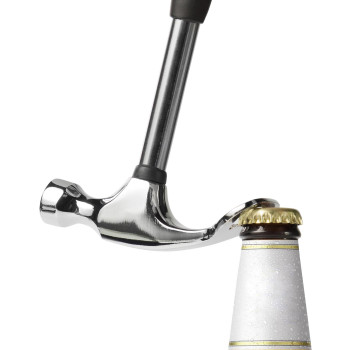 Martello apribottiglia in acciaio e manico in PVC Omar