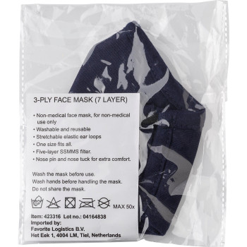 Maschera riutilizzabile in cotone Riyan