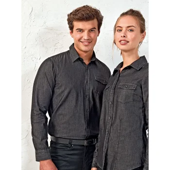 Men''s Jeans Stitch Denim Shirt