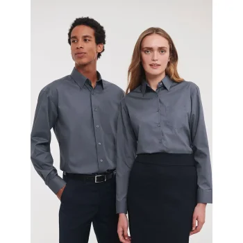 Men's Long Sleeve PolyCotton Poplin Shirt