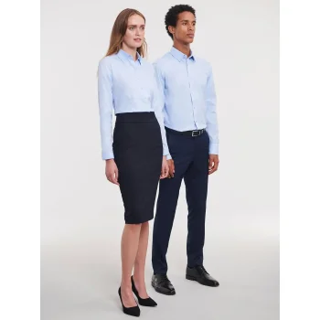 Men's Long Sleeve Tailored Herringbone Shirt