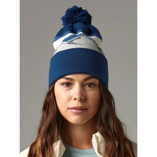 Mountain Peaks Pom Pom Beanie