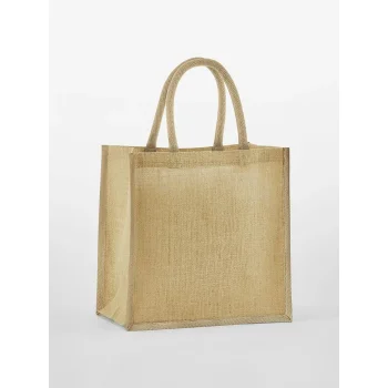 Natural Starched Jute Midi Tote