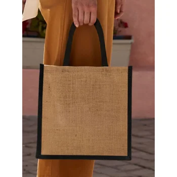 Natural Starched Jute Midi Tote