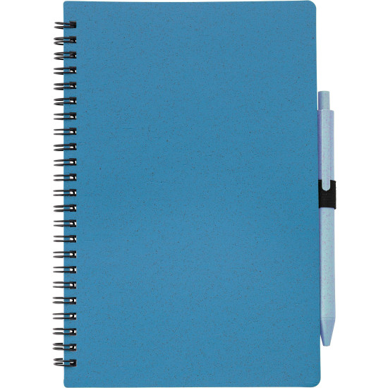 Notebook in fibra di grano con penna Massimo