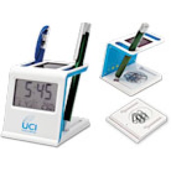 Orologio da tavolo e portapenne