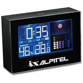 Orologio personalizzabile da tavolo con barometro e previsioni meteo