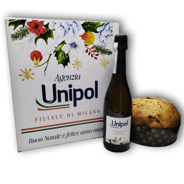PANETTONE CON BOX PERSONALIZZATO + PROSECCO