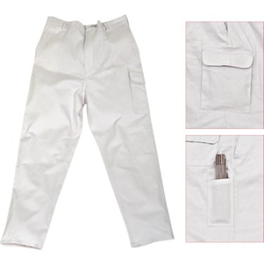 Pantalone imbianchino in colore bianco.