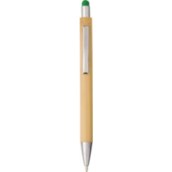 Penna a sfera in bamboo capacitiva, refill blu Claire
