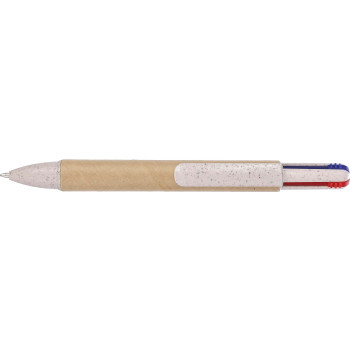 Penna a sfera in cartone riciclato a 4 colori Deborah
