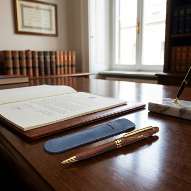 Penna a sfera in legno rosa per un tocco di eleganza nella scrittura