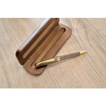 Penna a sfera twist in legno di noce Noa