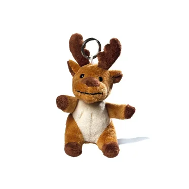 plush moose with keychain