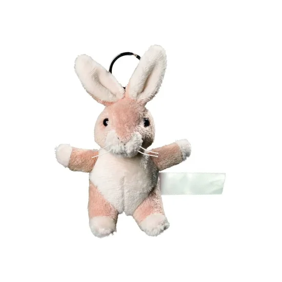 Plush rabbit with keychain