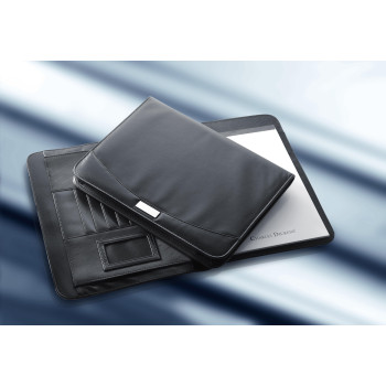 Portablocco Charles Dickens® formato +/- A4 in similpelle Giada