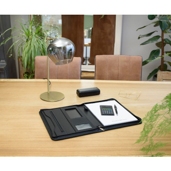 Portablocco Charles Dickens® formato +/- A4 in similpelle Giada