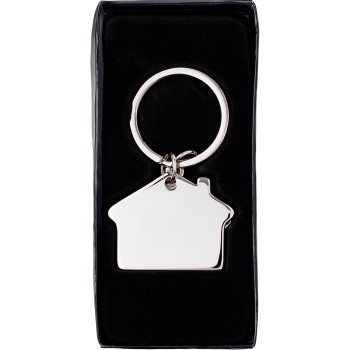 Portachiavi a forma di casa, in lega di zinco Amaro