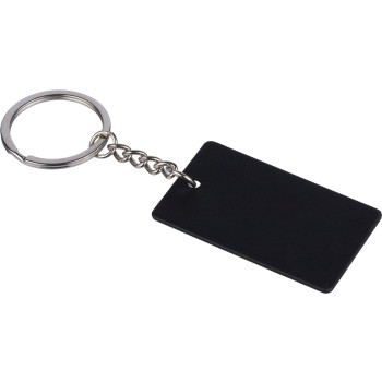 Portachiavi a forma rettangolare in acciaio inox riciclato Jax