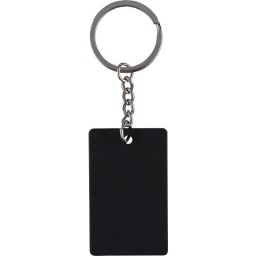 Portachiavi a forma rettangolare in acciaio inox riciclato Jax