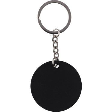 Portachiavi a forma rotonda in acciaio inox riciclato Risa