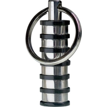 Portachiavi  "CERRUTI 1881" con anello in metallo e particolari neri. Dotato di certificato di autenticitÃ¢âÅÃÂ¡. Confezione regalo "CERRUTI 1881" in cartoncino nero.