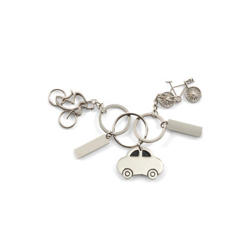 Portachiavi ciclista in metallo Cirilio