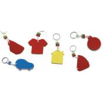 Portachiavi  galleggiante in multistrato colorato, spessore 1,3. Confezione da 100 pezzi.