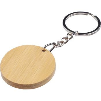 Portachiavi in bambù forma tonda Gene