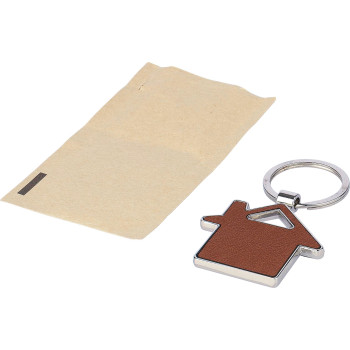 Portachiavi in pelle riciclata a forma di casa Jim