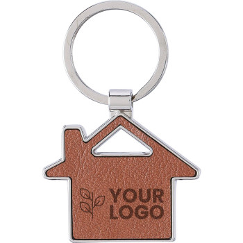 Portachiavi in pelle riciclata a forma di casa Jim