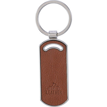 Portachiavi in pelle riciclata a forma ovale Jill