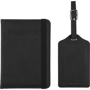 Portapassaporto e etichetta per bagagli in PU riciclato Zani
