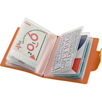 Portatessere chiusura con bottone