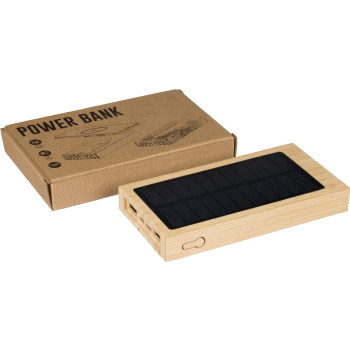 Power bank solare in bambù Elz