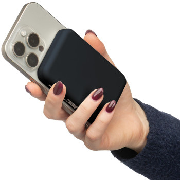 Powerbank con caricatore wireless in ABS riciclato Miren