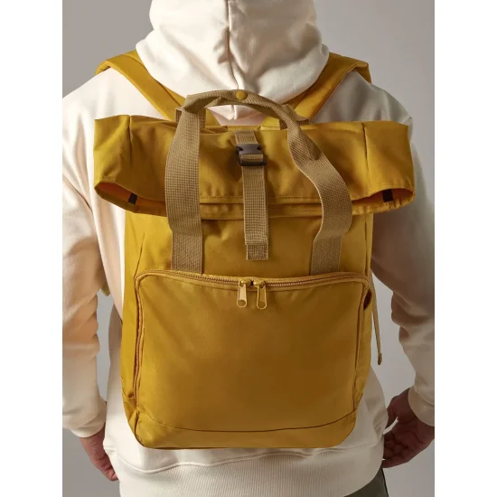 Recycled Twin Handle Roll-Top Laptop Backpack